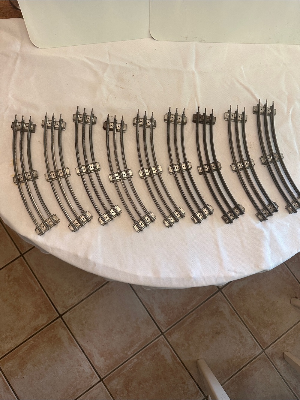 Vintage 1930s Metal Lionel Train Track Curved and Straight Sections